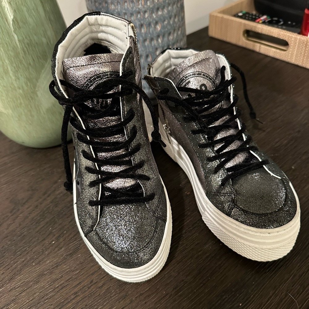 P448 high top, platform sneakers, like new, worn twice. Size 36 - Picture 1 of 4